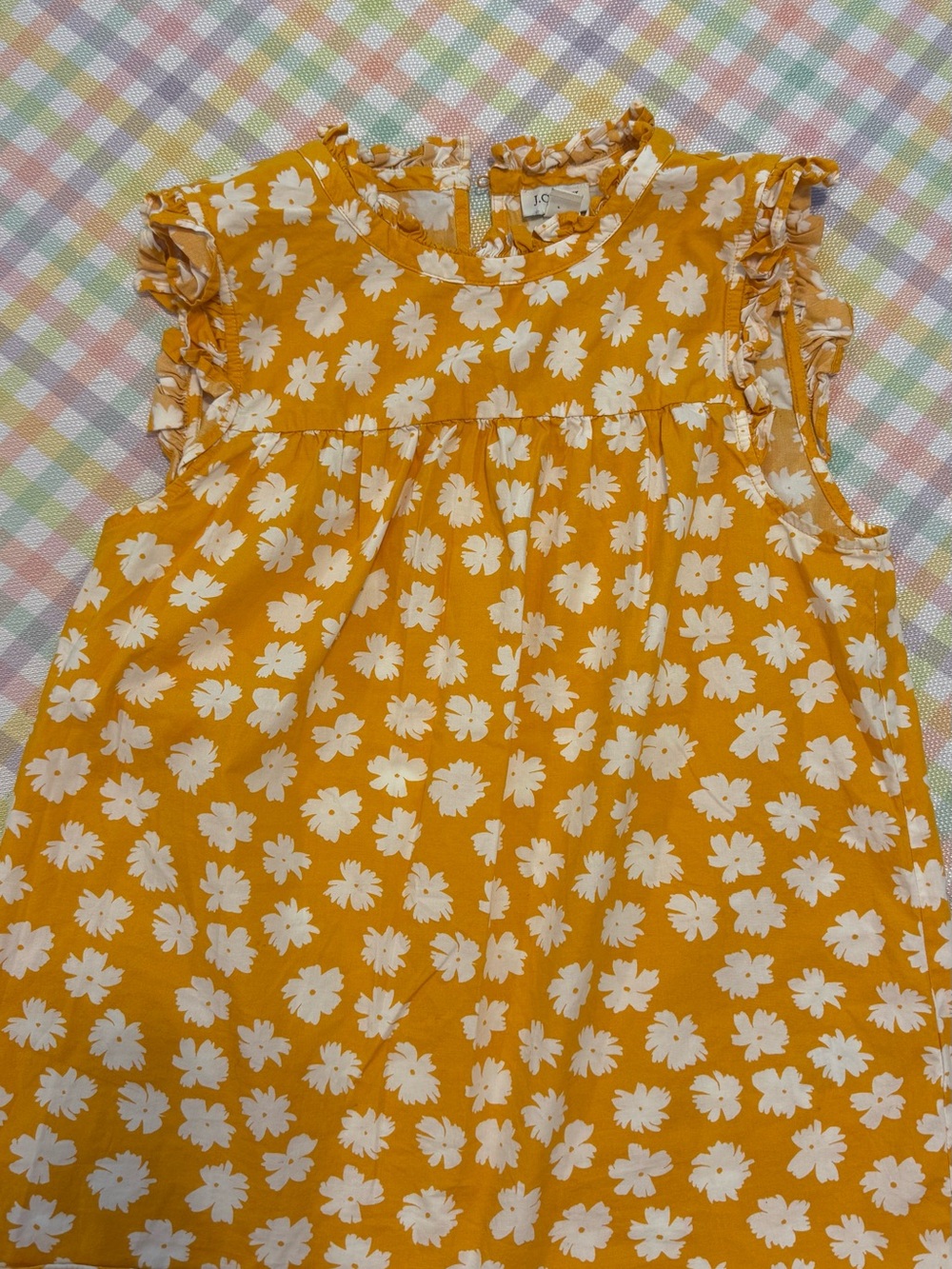 J. Crew Yellow and White Floral Dress